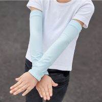 1 Pair Thin Children 39;s Arm Sleeve Ice Silk Super Elastic Sun UV Protective For Kids 5-12 Years Girls Boys Sport cuff Arm Warmer