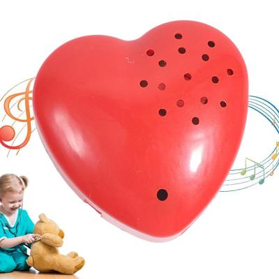 Lamontuo กล่องเสียงรูปหัวใจเครื่องอัดเสียงขนาดเล็กสำหรับเด็กสามารถกล่องเสียงได้30วินาทีสำหรับตุ๊กตา Stitch ยัดไส้