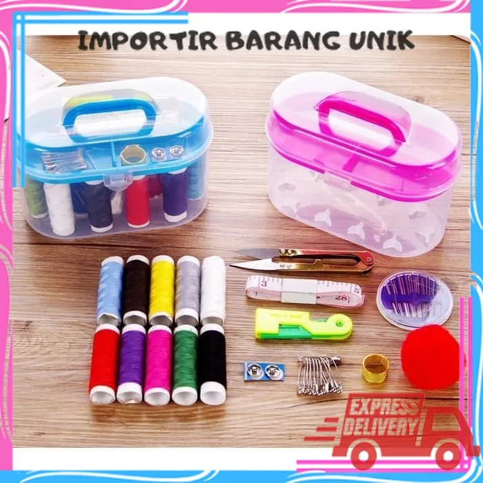 IMB.D206 SET Alat Jahit Sewing Box Set Lengkap // Perlengkapan Jahit