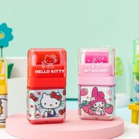 ✥☼♚ Sanrio Roller Eraser Hello Kitty Mymelody Students Double-ended Eraser Cartoon Cute Creative Kids School Stationery Supplies