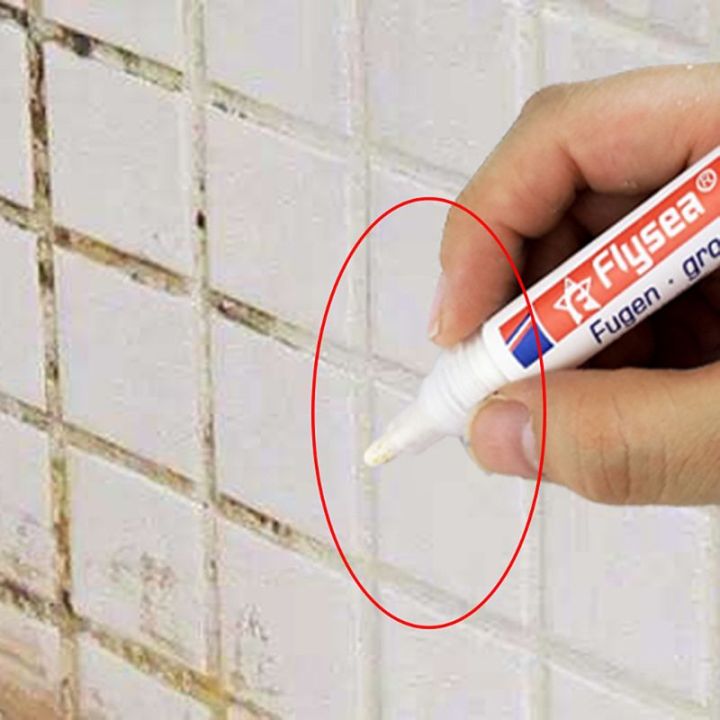 น้ำยาเติมสีซ่อมแซมช่องว่างกระเบื้องกันน้ำปากกาสีขาวกระเบื้องเติมปากกาปูน-mouldproof-กำแพงเซรามิกเนื้อขาวน้ำยาทาสีห้องน้ำ