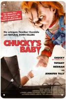 ป้ายดีบุกโลหะโปสเตอร์ภาพยนตร์วินเทจป้ายเด็กของ Chucky สำหรับเครื่องตกแต่งฝาผนังโรงภาพยนตร์,บาร์,ห้องเล่นเกม,ถ้ำชาย,20x30cm รูปลอกสำหรับโฮมเธียเตอร์