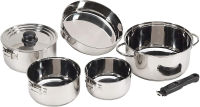 STANSPORT - Heavy Duty 7-Piece Stainless Steel Clad Cookware Set