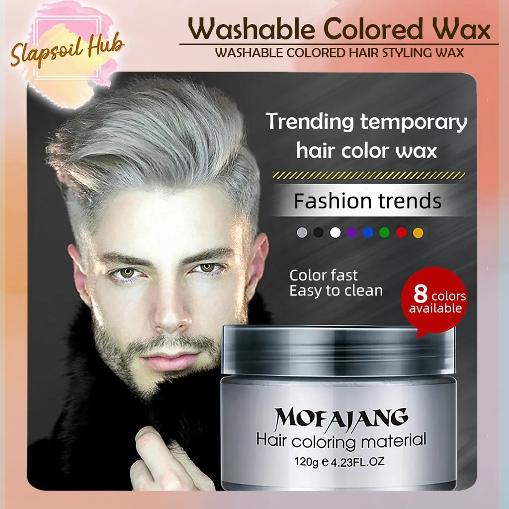 tc]Hair Color Pomades Wax Silver Ash Grey Strong Hold Temporary Hair Dye  Gel Mud Easy Wash Hair Color | Lazada PH