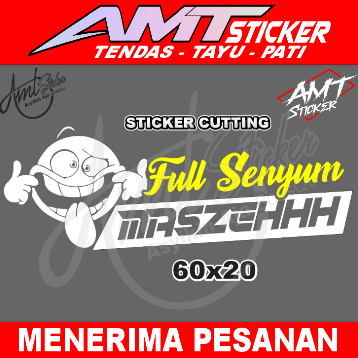 Stiker Cutting Ukuran X Cm Nyala Reflektif Bisa Custom Request