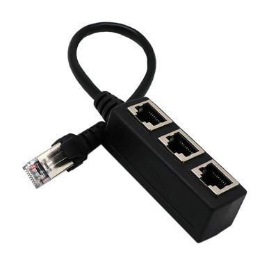 New RJ45 Y Splitter Adapter 1 to 3 Port Ethernet Switch Cable for CAT 5/CAT 6 LAN Ethernet Socket DOM668