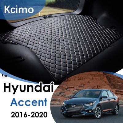 แผ่นปูท้ายรถหนังสำหรับ Hyundai Accent 2016-2020เวอร์น่าโซลาริส Error ซับในรองเท้าบูทพรมเช็ดเท้าพรมรถยนต์ถาดใส่อาหาร