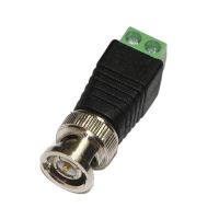 【▤】 Huilopker MALL 10ชิ้น Mini Coax BNC ชาย Connector To UTP Balun Connector สำหรับกล้องวงจรปิดกล้อง