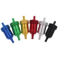 Blue Red Golden Green Silver Black 6mm Universal Aluminium Billet Petrol Gas Fuel Filter Motorcycle ATV Quad Pit Dirt Bike