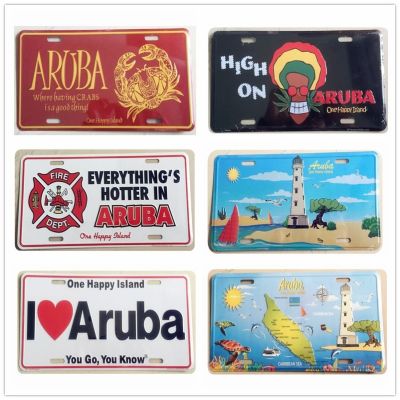 【HOT】◘◐ I LOVE ARUBA Plaque Metal Tin Signs Car Bar Wall Stickers Poster Iron Plates 30x15 cm N182