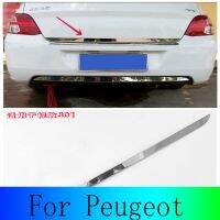 For Peugeot 5008 2008 308 408 508 301 Car Trunk Cover Door Protector Moldings Back Tailgate Decorative Strips Chrome Trim mats