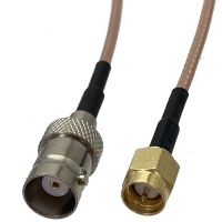 1pcs RG316 BNC Female Jack to SMA Male Plug RF Coaxial Connector Pigtail Jumper Cable Straight New 4inch 5M