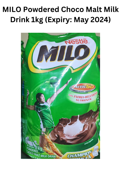 MILO Powdered Choco Malt Milk Drink 1kg (Expiry May 2024) Lazada PH