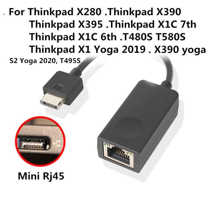 ของแท้สำหรับ-lenovo-thinkpad-x1คาร์บอนต่อขยายอีเธอร์เน็ตสายเคเบิลอะแดปเตอร์-rj45-4x90q84427-04x6435-4x90j31060-01yu026