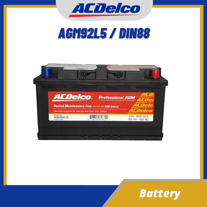 ACDelco AGM Battery AGM92L5 / DIN88 / BCI 49 / H8 Lazada PH
