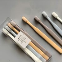 卐 4pcs Macaron Adult Small Head Soft Toothbrush