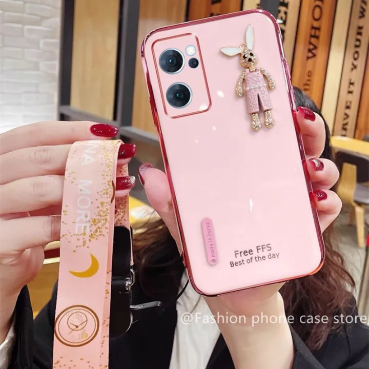 เคสโทรศัพท์ OPPO Reno7 / Reno 7 Pro 5G พร้อมสายคล้องน่ารักอินเทรนด์ ...