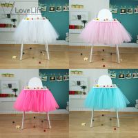 100cm x 35cm Tutu Tulle Table Skirts Baby Shower Birthday Decoration for High Chair Home Textiles Party Supplies