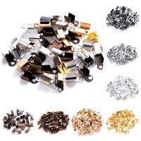 200 Pcs Metal Clip Buckle Rope Wire Crimp End Bead Cap Folding Buckle Clip Connector For DIY Necklace Bracelet Making Accessorie