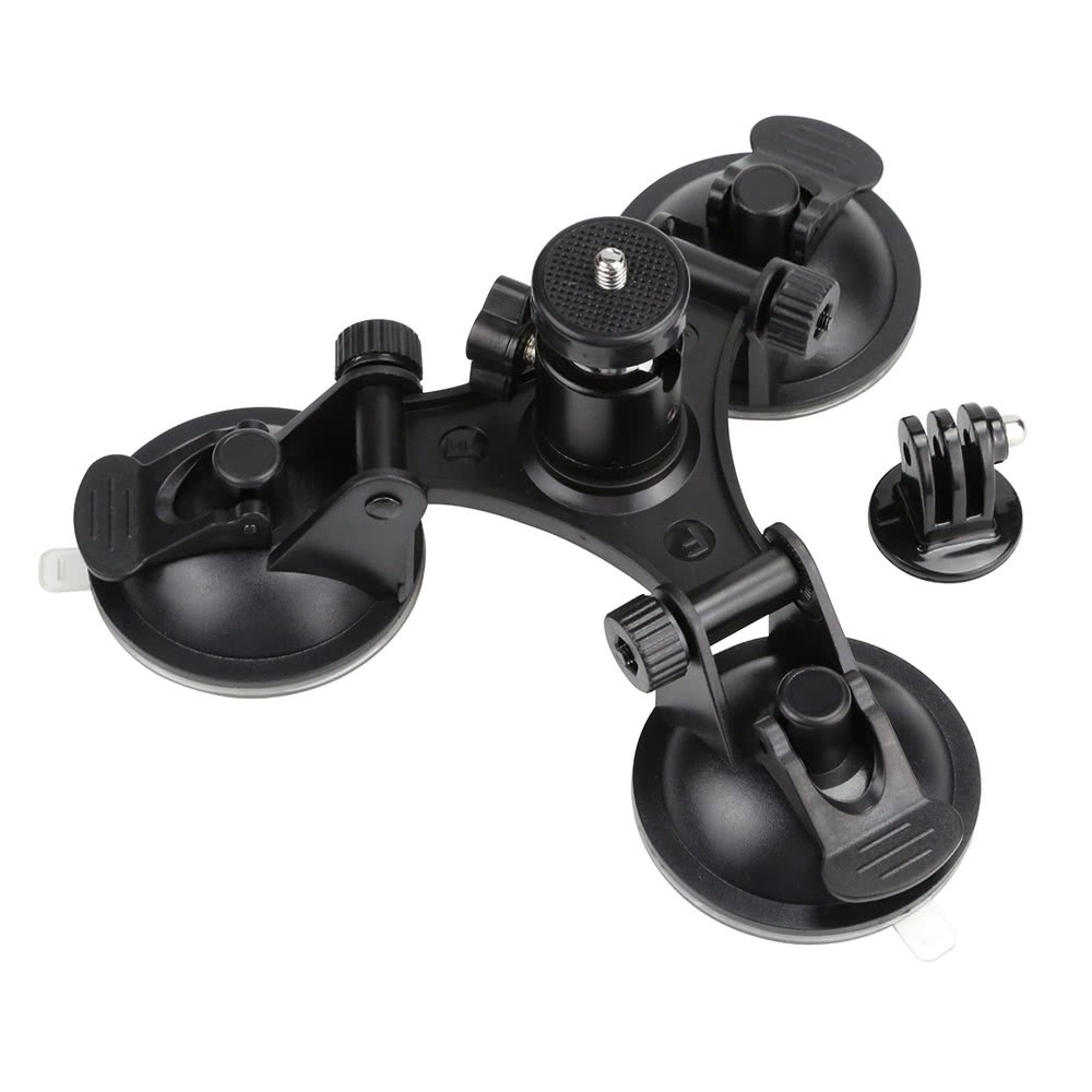 Triple Suction Cup Mount Sucker Stand Holder for Gopro Hero 2 3 3 4 Camera 