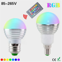 110V 220V E27 E14 RGB หลอดไฟ LED 16 สี Magic LED Night Light โคมไฟหรี่แสงได้ 24key รีโมทคอนโทรลวันหยุดตกแต่ง-dliqnzmdjasfg