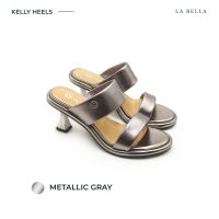 LA BELLA รุ่น KELLY HEELS - METALLIC GRAY