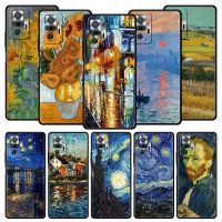 Van Gogh Oil Painting Phone Case For Xiaomi Redmi Note 12 11 10 9 9T 8 7 9s Pro Plus K50 K40 Gaming 10C 9C 9A Cover Black Shell Drawing Painting Suppl