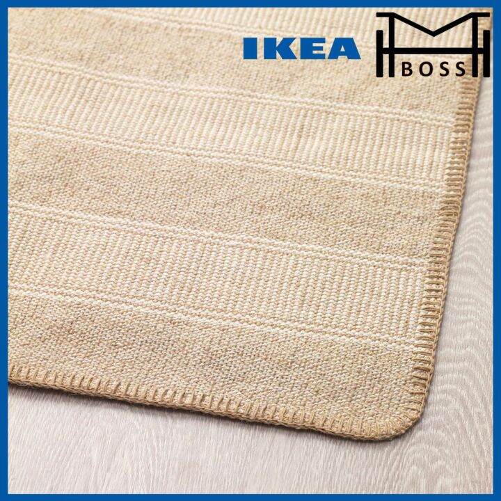 Malaysia Stock IKEA KLEJS RUG FLATWOVEN BEIGE WHITE COLOR 50X80CM AMBAL