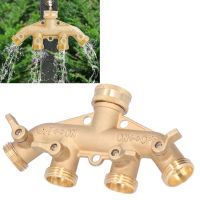 Hose Splitter 4 Way Water Tap Hose Connectors ผู้จัดจำหน่าย Garden Water Splitter NPT 3/4