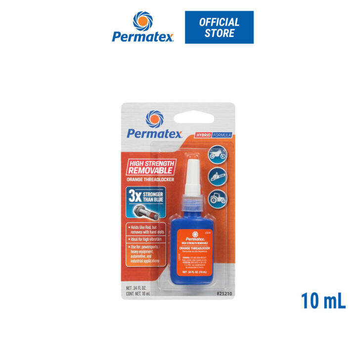 Permatex High Strength Removable Threadlocker Orange น้ำยาล็อคเกลียว แรงยึดสูง ชนิดถอดได้ สีส้ม