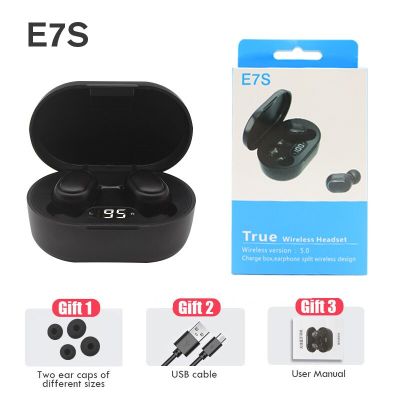 TWS E7S Wireless Fone Bluetooth Earphones Stereo Sport Gaming Headphones Earbuds With Mic Noise Cancelling Smart Display Headset
