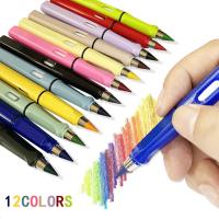 ภาพวาดศิลปะ2B ชุดดินสอนิรันดร์สีสันสดใส6ชิ้น/เซ็ตวาดภาพอุปกรณ์การเรียนเติมได้ลบดินสอสำหรับเขียนได้ไม่จำกัด