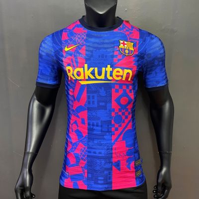 เสื้อบอล Player Barcelona เนื้อผ้าโพลีเอสเตอร์ เกรดนักเตะลงสนาม กล้ารับประกันสินค้าทุกตัว (P55)