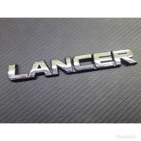 โลโก้ lancer สีเงินขอบดำ