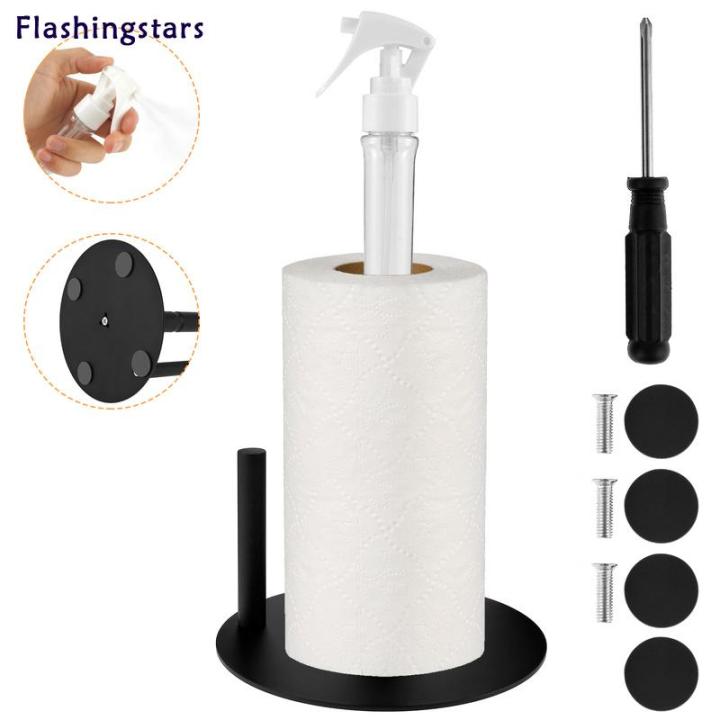 Paper Towel Holder with Spray Bottle,Stainless Steel Countertop