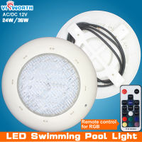 24W 36W Swimming Pool Led Light ACDC 12V RGB Remote Controller Outdoor Lighting IP68 Waterproof Underwater Lamp Pond Light