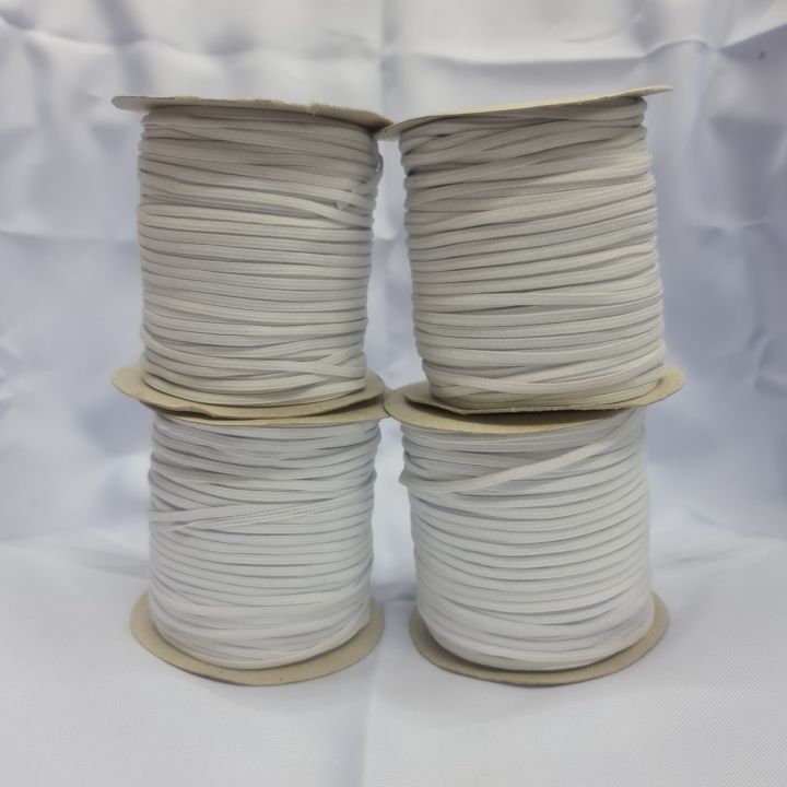 White Elastic Cord, 144 yds