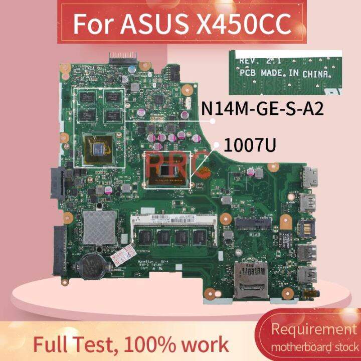 X450CC For ASUS X450CC X450C X450 1007U Laptop Motherboard REV.2.1 N14M ...