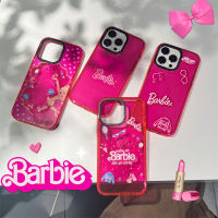 KIKI CASE.TIFY Phone Case For iPhone 14 14pro 14promax 13 13pro 13promax Shockproof air cushion protects soft case Cartoon Barbie doodle printing 12 12pro 12promax 11 X xsmax case Suitable for girl Pink