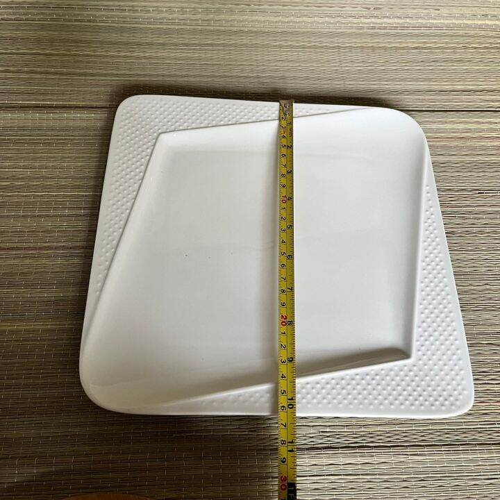 จานเซรามิก-ceramic-plates-จานเหลี่ยม-จานแบน-จานข้าว-จานสวยๆ-จานราคาถูก-จานยกโหล-จานชามราคาส่ง-ขนาด-10-นิ้ว