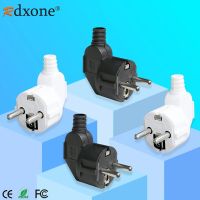 4.8mm EU Plug Male Replacement Outlets Rewireable Schuko Electeic Socket  250V 16A Connector For 8-10mm Power Extension Cable