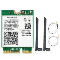 For AX411 WiFi Card+8DB Antenna WiFi 6E CNVio2 BT 5.3 -Band 5374Mbps WiFi Adapter for Laptop/PC Win10/11-64Bit