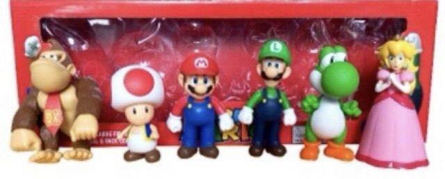 สินค้าขายดี-โมเดลมาริโอ้เซ็ต6ตัวใหญ่-marioworld-ของเล่น-ของสะสม-โมเดล-kid-toy-model-figure