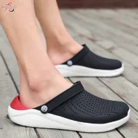 QiaoYiLuo Brand crocs flat sandals and slippers which shoes are for couple and men and with foam footbed & non-slip sole