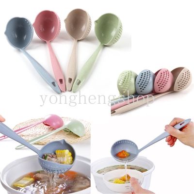 Creative Soup Spoon Long Handle Strainer Cooking Colander Kitchen Scoop Plastic Tableware Soup Ladle