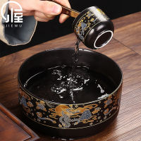 JIEWU Chinese Style High Temperature Resistant Material Tea Wash Ceramic Tea Set Bowl 2021 New Office Home Kitchen Accessories