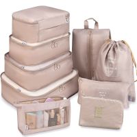 9 Piece Set Luggage Packing Organizer for Travel, Lightweight Waterproof Accessories Bags