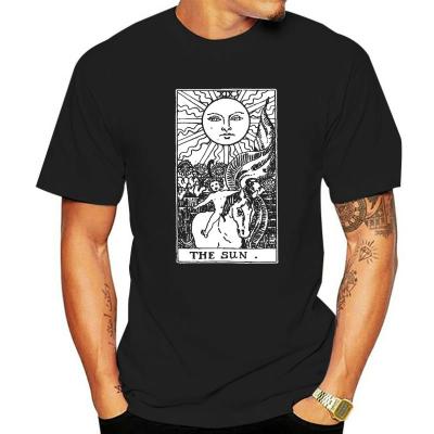 The Sun Tarot Card Major Arcana tune Telling Occult Men Tops T Shirt Novelty Tees Fitness Tshirts Premium Cotton Summer