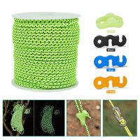 50M มัลติฟังก์ชั่นกลางแจ้ง Paracord เชือกร่มเรืองแสงสะท้อนแสง Survival Rescue Umbrella Rope Camping Paracord Cord-DFDAG STORE