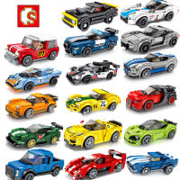City Sembo Block Race Car Model Set Racing Car Building Brick High-Tech Super Speed Champions Toys For Children